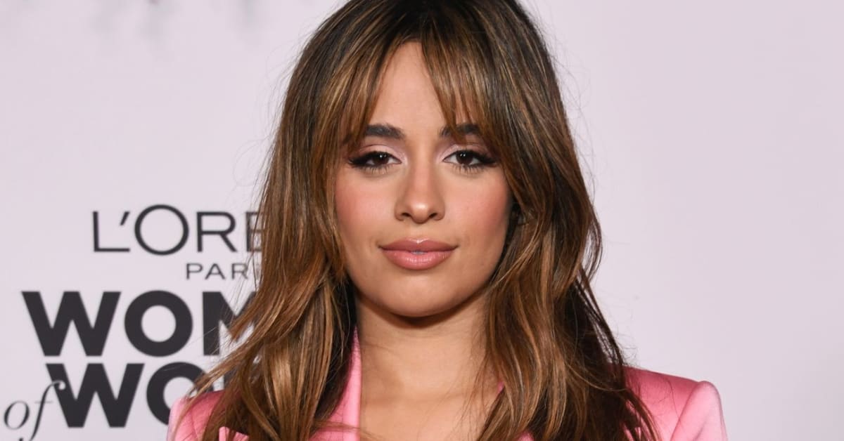 Look: Camila Cabello Rocks Silky Pink Blazer With No Top Underneath ...