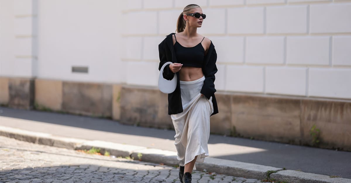 LPA Francesca Eyelet Maxi Skirt in White