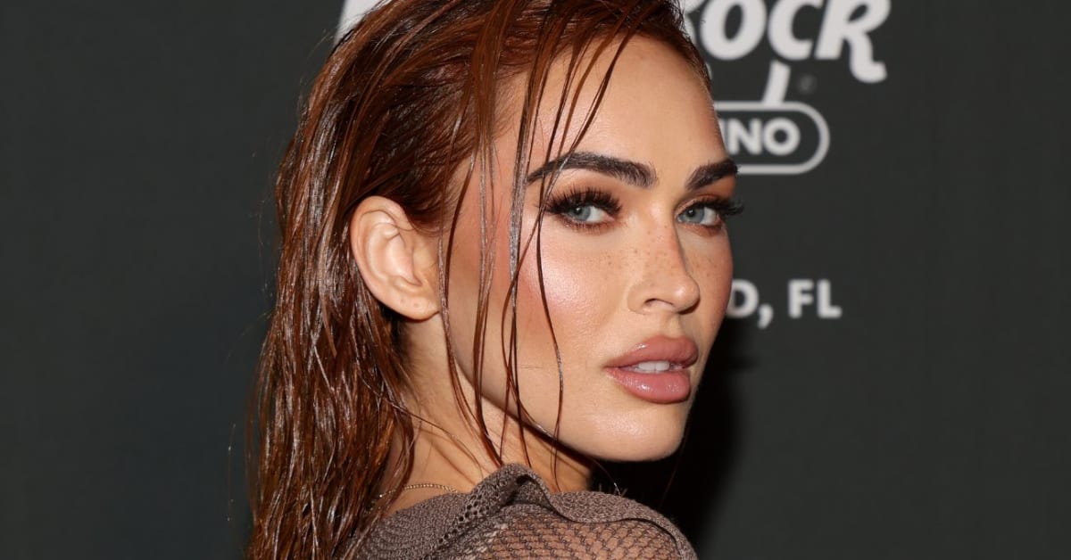 Megan Fox Dons Silver Bikini, Sheer CutOut Maxi Dress for Sunset