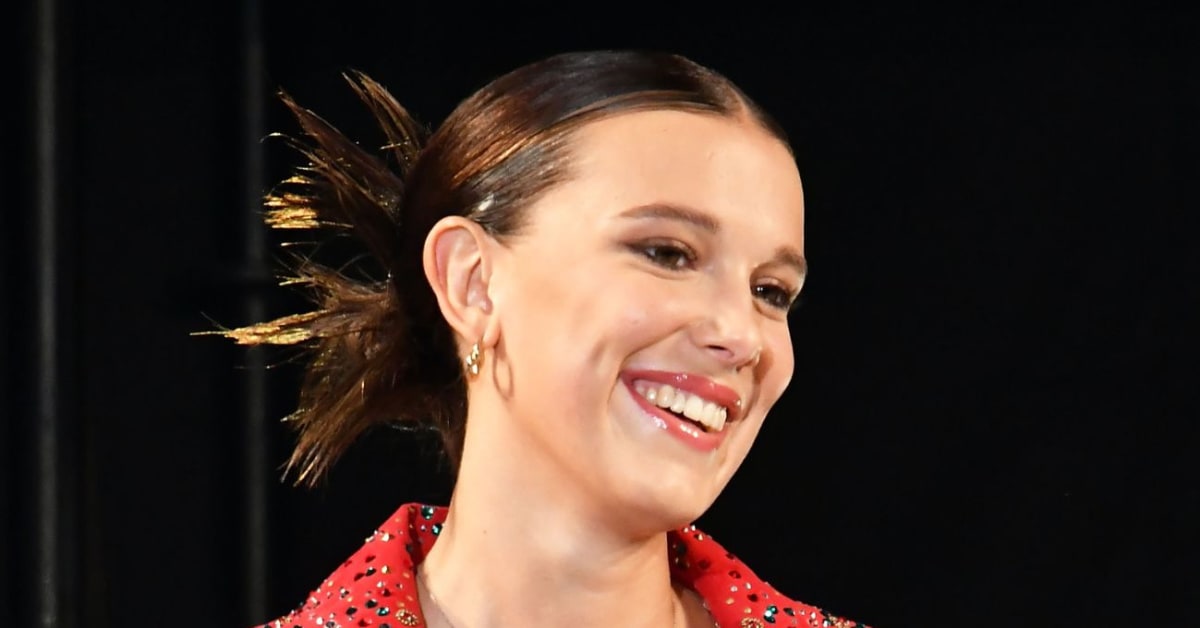 Millie Bobby Brown looks unreal in ribbed mini dress and killer boots