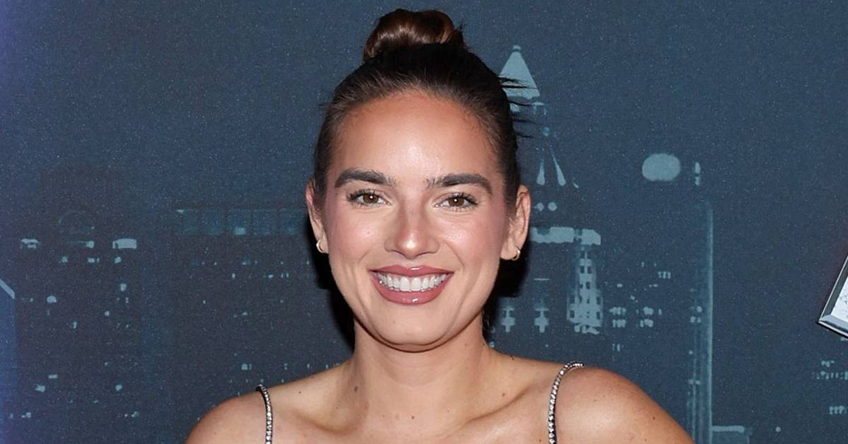 Natalie Mariduena Models Adorable Fruit Print Bikini for Beach Day