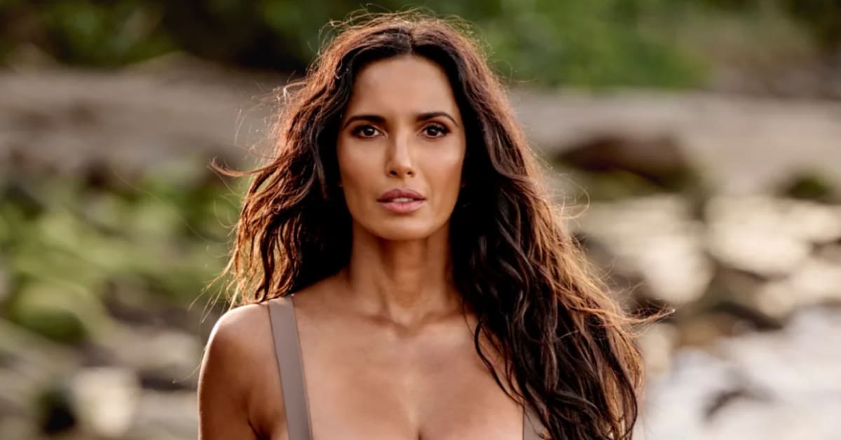Padma Lakshmi Sees Her SI Swimsuit Photos for the First Time on Live TV