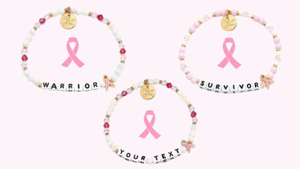 Breast Cancer Awareness Ribbon, Words - 3T Xpressions