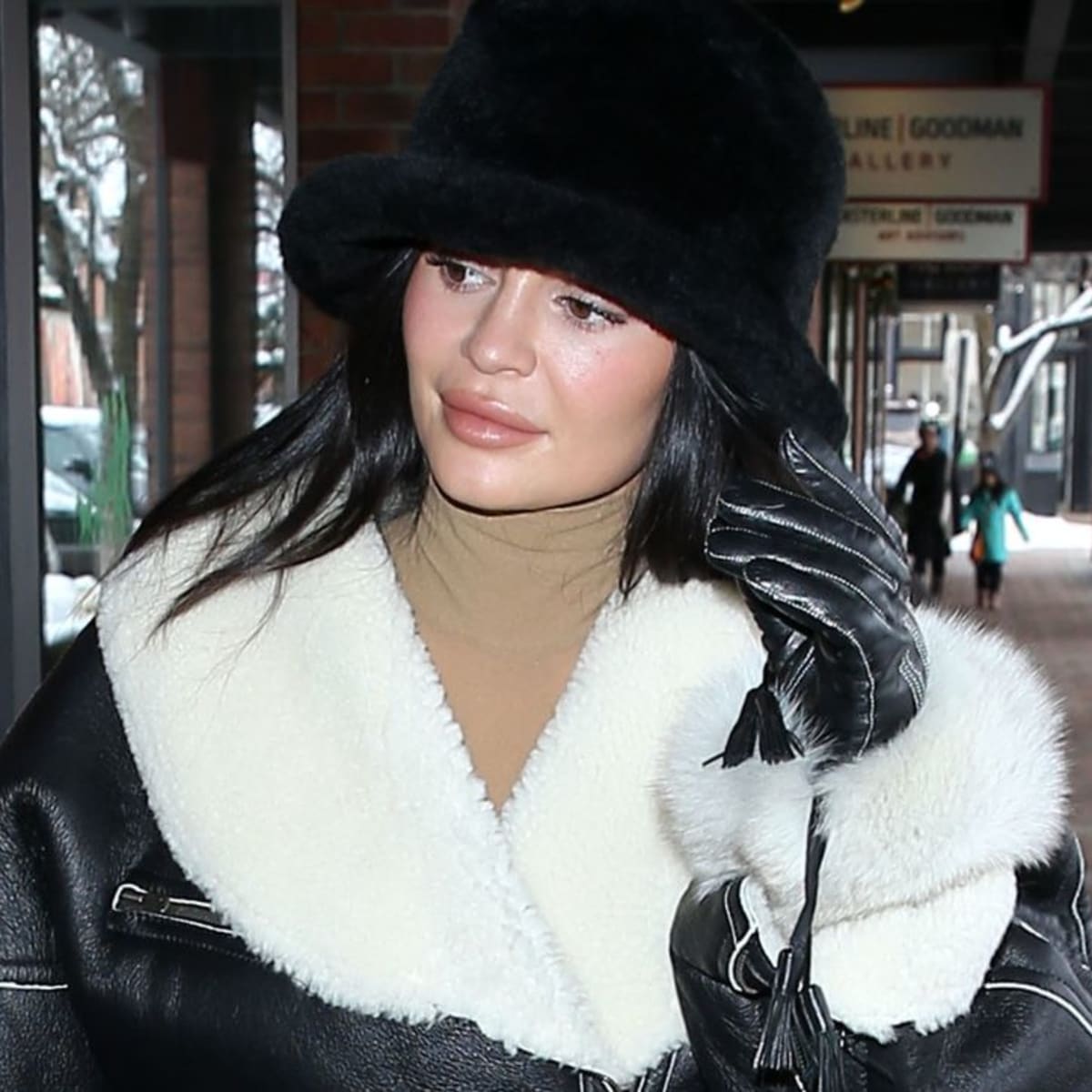 Kylie Jenner's fluffy Aspen outfit is peak winter glam-goth – see