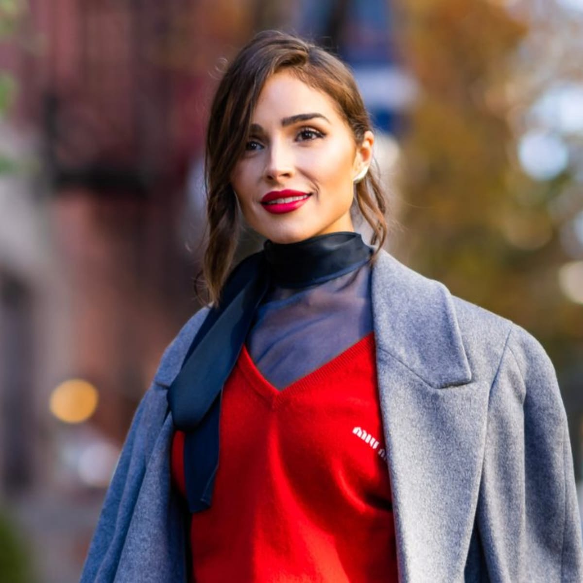 Shop Olivia Culpo San Francisco 49ers Bomber Jacket