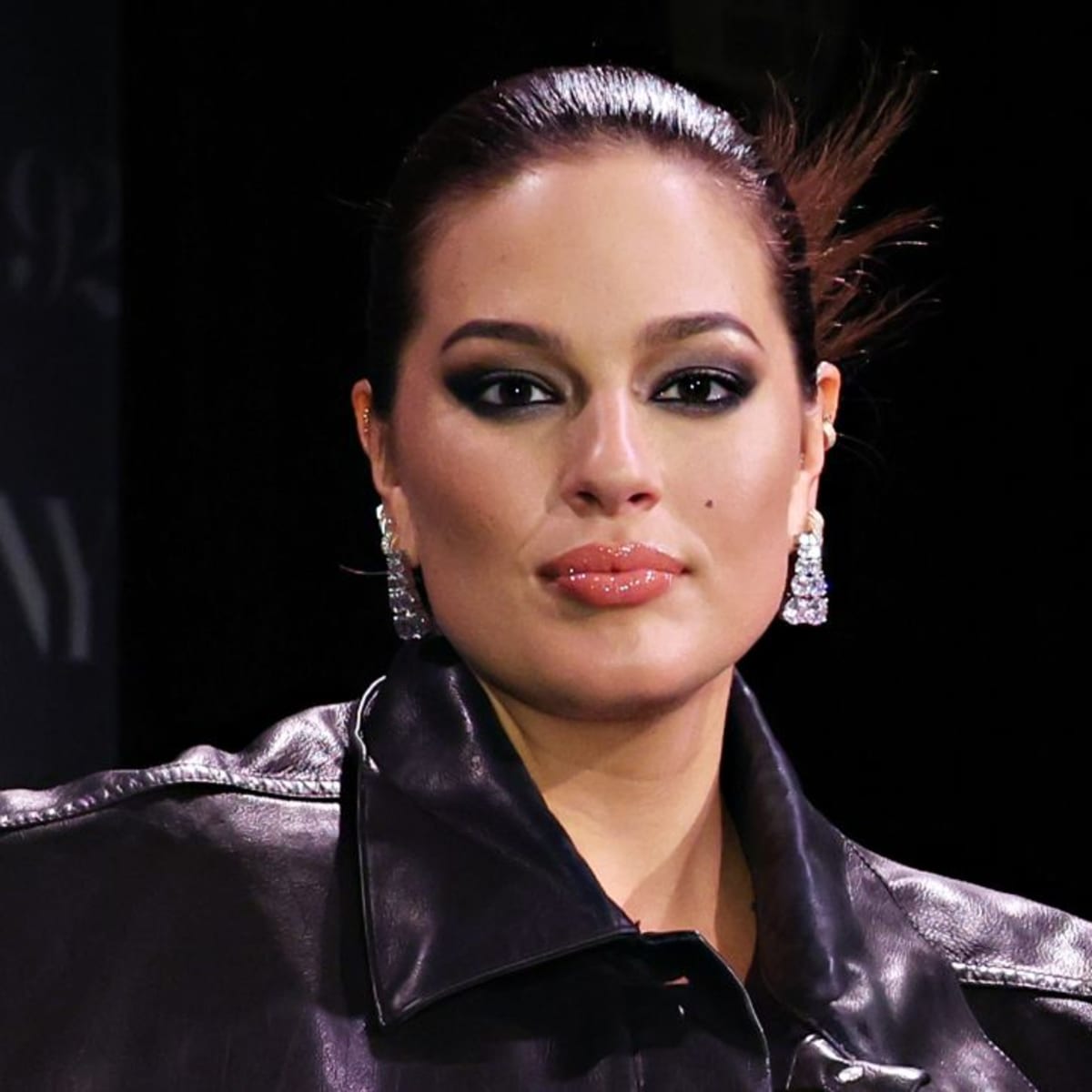 Ashley graham leather pants hot sale