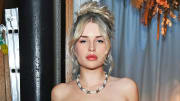 Lottie Moss attends the Dreaming Eli show during London Fashion Week. 