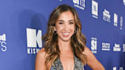 Katie Austin attends the Sports Illustrated Super Bowl Party.