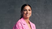 Alex Morgan poses ahead of the Best FIFA Football Awards. 