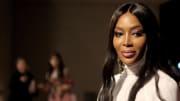 Naomi Campbell attends the opening of Qatar Creates 2021.