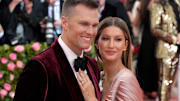 Tom Brady and Gisele Bündchen on the red carpet.