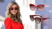 Heidi Klum and red sunglasses