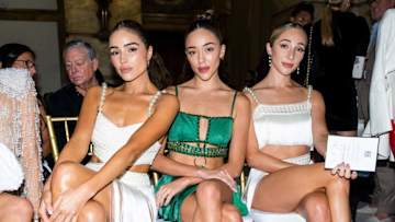 Olivia, Sophia and Aurora Culpo attend the PatBo fashion show during New York Fashion Week.