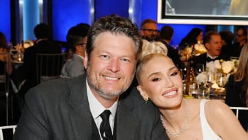Blake Shelton and Gwen Stefani attend the 48th AFI Life Achievement Award Gala tribute.