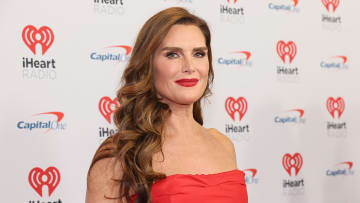 Brooke Shields attends the Z100's iHeartRadio Jingle Ball 2022 Press Room at Madison Square Garden.