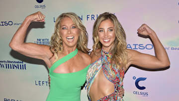 Denise Austin and Katie Austin during the Sports Illustrated Swim show.
