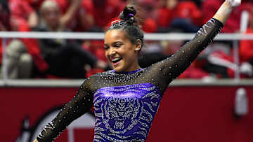 Haleigh Bryant of LSU competed during a PAC-12 meet against Utah.