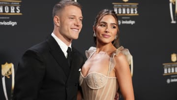 Christian McCaffrey and Olivia Culpo.