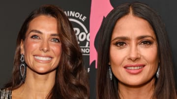 Melissa Wood-Tepperberg and Salma Hayek