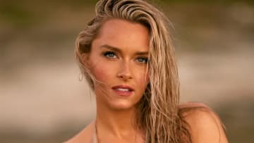 Camille Kostek was photographed by Derek Kettela in St. Croix.
