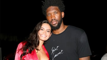 Anne de Paula and Joel Embiid.