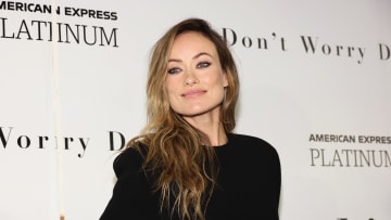 Olivia Wilde on the red carpet at the "Don't Worry Darling" photo call in New York City. 