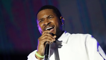 Usher performs at the 2022 Something in the Water Music Festival on Independence Avenue in Washington, DC. 