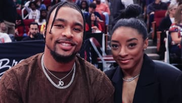 Jonathan Owens and Simone Biles