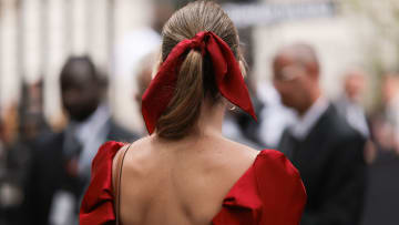 Elevated hairstyle for fall.