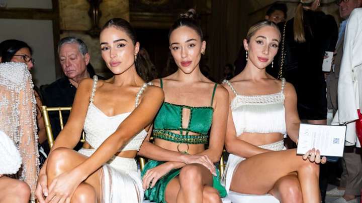 Olivia, Sophia and Aurora Culpo attend the PatBo fashion show during New York Fashion Week.
