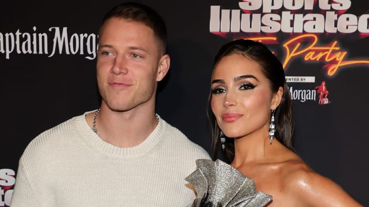 Christian McCaffrey and Olivia Culpo