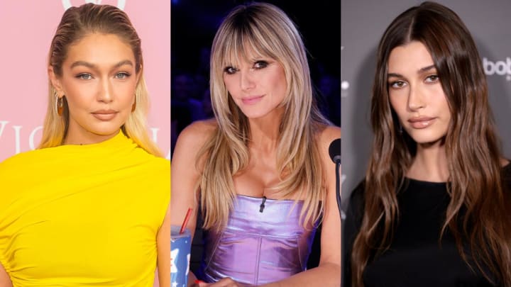 Gigi Hadid, Heidi Klum and Hailey Bieber.