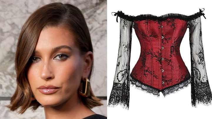 Hailey Bieber and Amazon corset