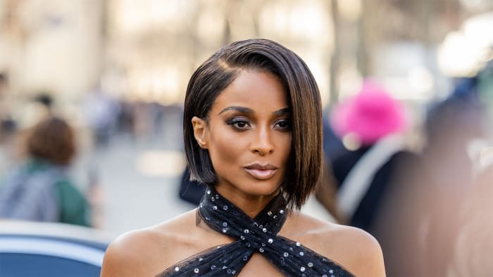 Ciara Stuns In Sparkly Mesh Gown With Lingerie Underneath Sports