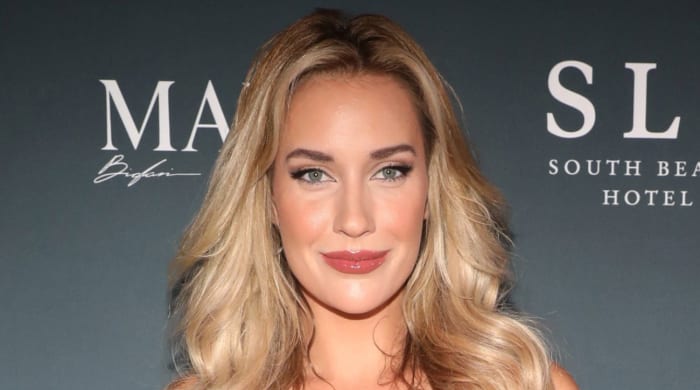 Paige Spiranac Channels ‘American Beauty’ in a Bed of Pink Rose Petals ...