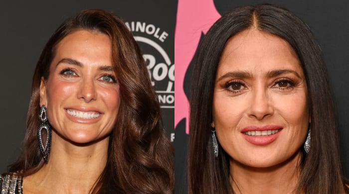 Melissa Wood-Tepperberg and Salma Hayek