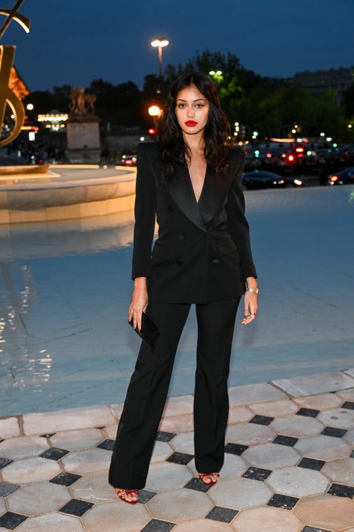 Cindy Kimberly at Paris Fashion Week.
