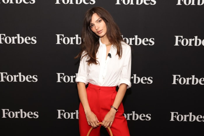 Emily Ratajkowski attends the 10th Annual Forbes Power Women's Summit in New York City.