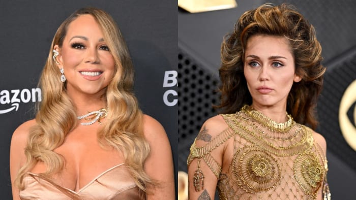 Mariah Carey and Miley Cyrus