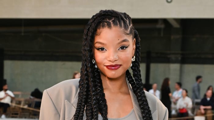 Halle Bailey’s Massive Green Fur Coat and Latex Boot Combo Is a Lesson ...