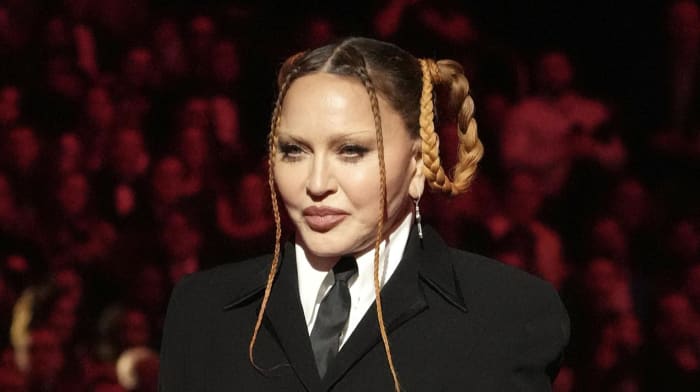 Madonna onstage during the 65th Grammy Awards.