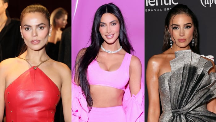 Brooks Nader, Kim Kardashian and Olivia Culpo.