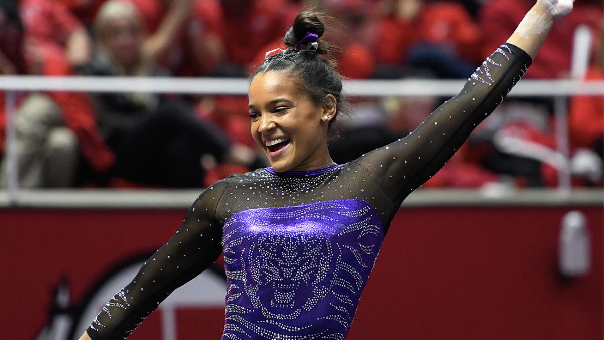 Haleigh Bryant of LSU competed during a PAC-12 meet against Utah.