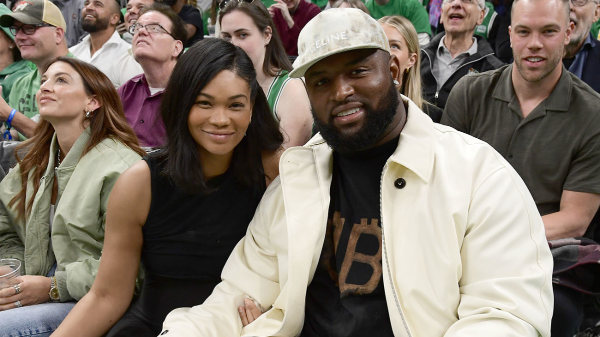 Chanel Iman and Davon Godchaux.