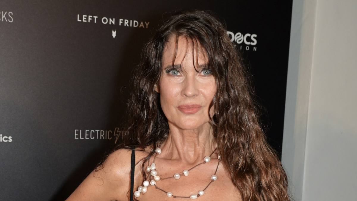 Model Carol Alt Hits the Gym in Sparkly Mini Dress and Heels si_lifestyle