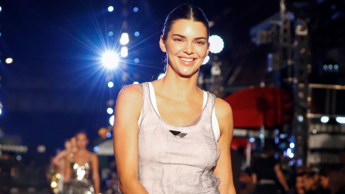 Kendall Jenner walks the runway for VOGUE World in New York City. 