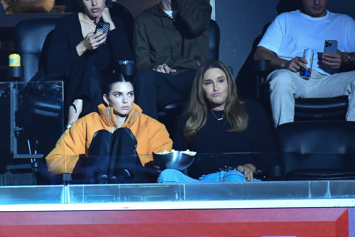 Kendall and Caitlyn Jenner attend at the Suns-Clippers game at Crypto.com Arena.