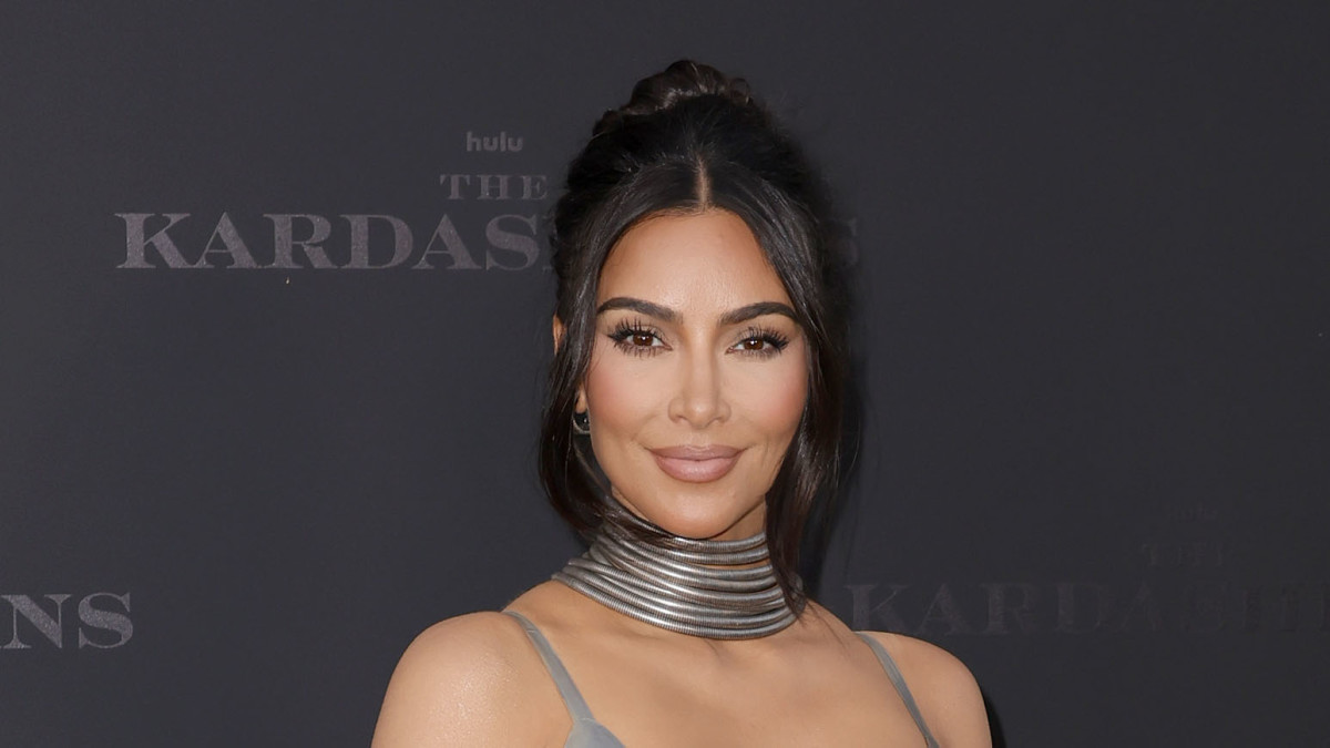 Kim Kardashian attends the Los Angeles premiere of Hulu's new show "The Kardashians." 