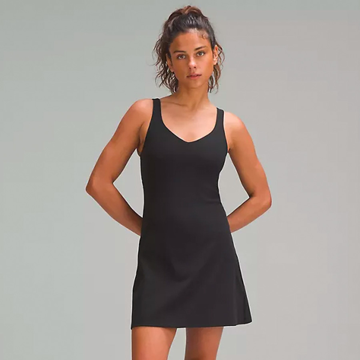 One of Alix Earle's 'When-in-Doubt' Date-Night Outfits, the Best Casual Little Black Dress, the lululemon Align Dress